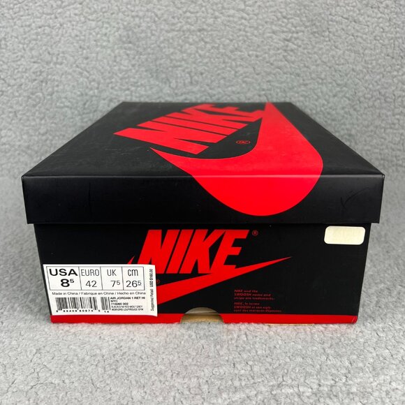 Jordan 1 High Men 8.5 Shoe Black Grey NYC 23NY Nike Air Retro OG 2016 Sneakers 1 - Picture 8 of 12